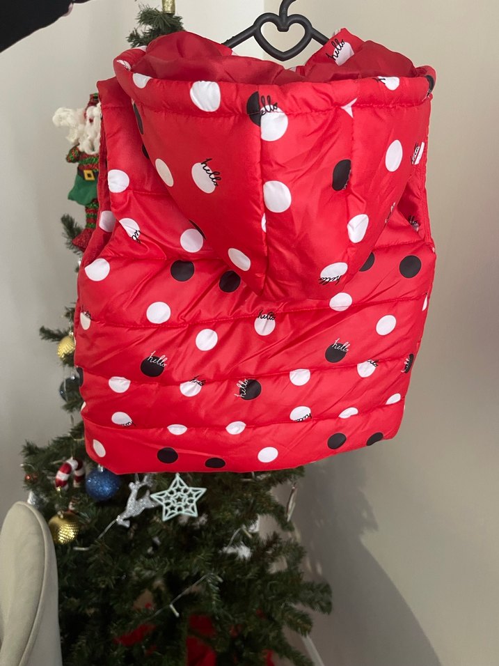 Kız Çocuk Renkli Baskılı Fermuarlı Yelek - Görsel 3