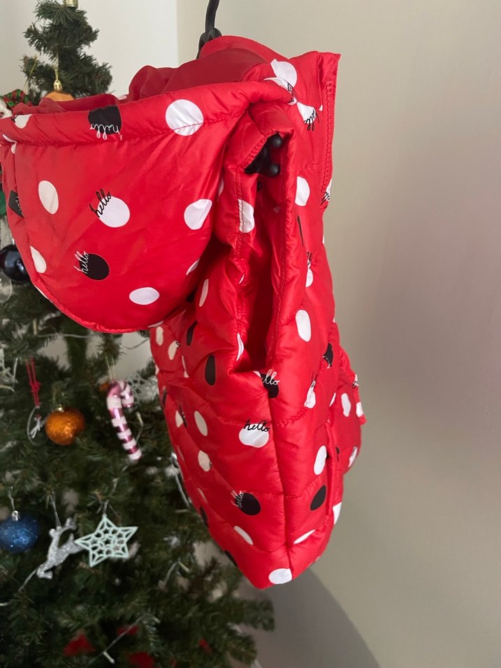 Kız Çocuk Renkli Baskılı Fermuarlı Yelek - Görsel 4