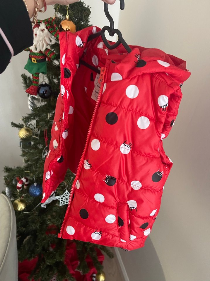 Kız Çocuk Renkli Baskılı Fermuarlı Yelek - Görsel 5