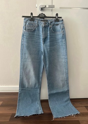 Mavi Jeans Kadin Mavi Midi Bol Kesim Denim Pantolon