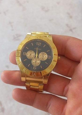 Zincir Detaylı Altın Renk Kadın Saat - Görsel 7