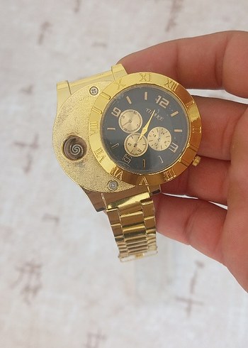 Zincir Detaylı Altın Renk Kadın Saat - Görsel 5