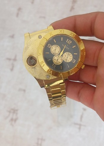 Zincir Detaylı Altın Renk Kadın Saat - Görsel 6