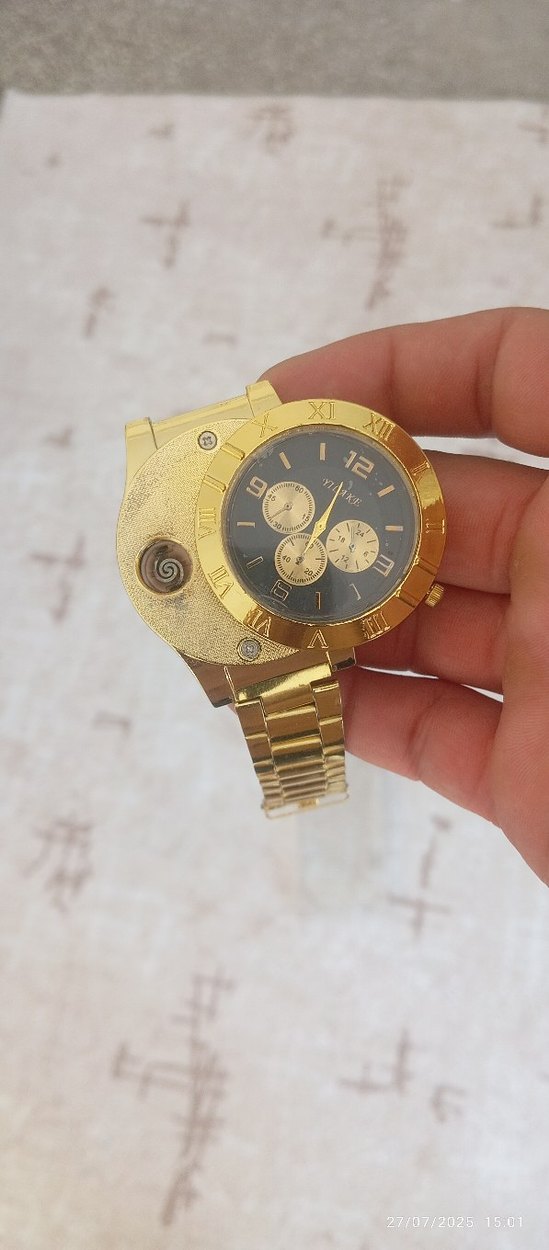 Zincir Detaylı Altın Renk Kadın Saat - Görsel 5