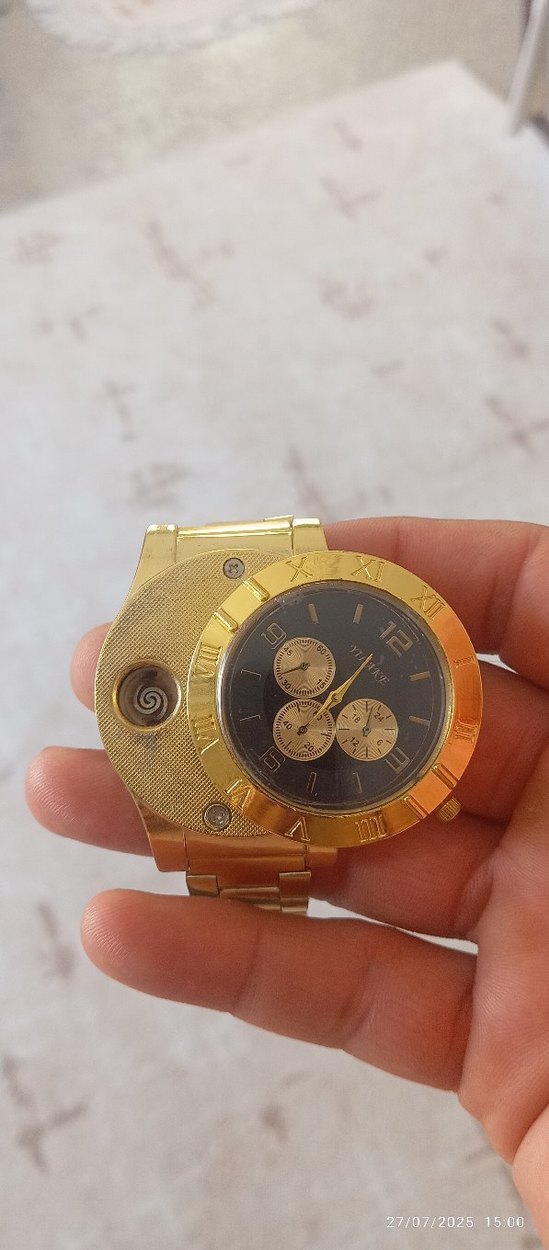 Zincir Detaylı Altın Renk Kadın Saat - Görsel 4