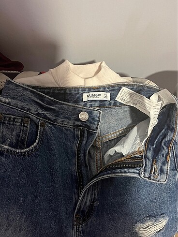 Pull and Bear Pull&bear yüksek bel straight fit jean