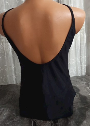 xxl Beden siyah Renk Zincir Detaylı Siyah Mini Mayo