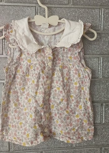 24-36 Ay Beden beyaz Renk Kız Çocuk Vintage Pamuklu BLUZ