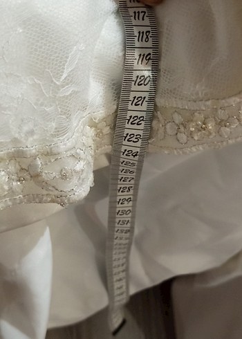 Dantel Detaylı Straplez Prenses Gelinlik - Görsel 10