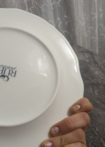 Mavi Çiçek Desenli Yuvarlak Tabak Seti 6lı - Görsel 2