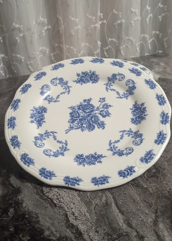 Mavi Çiçek Desenli Yuvarlak Tabak Seti 6lı - Görsel 5