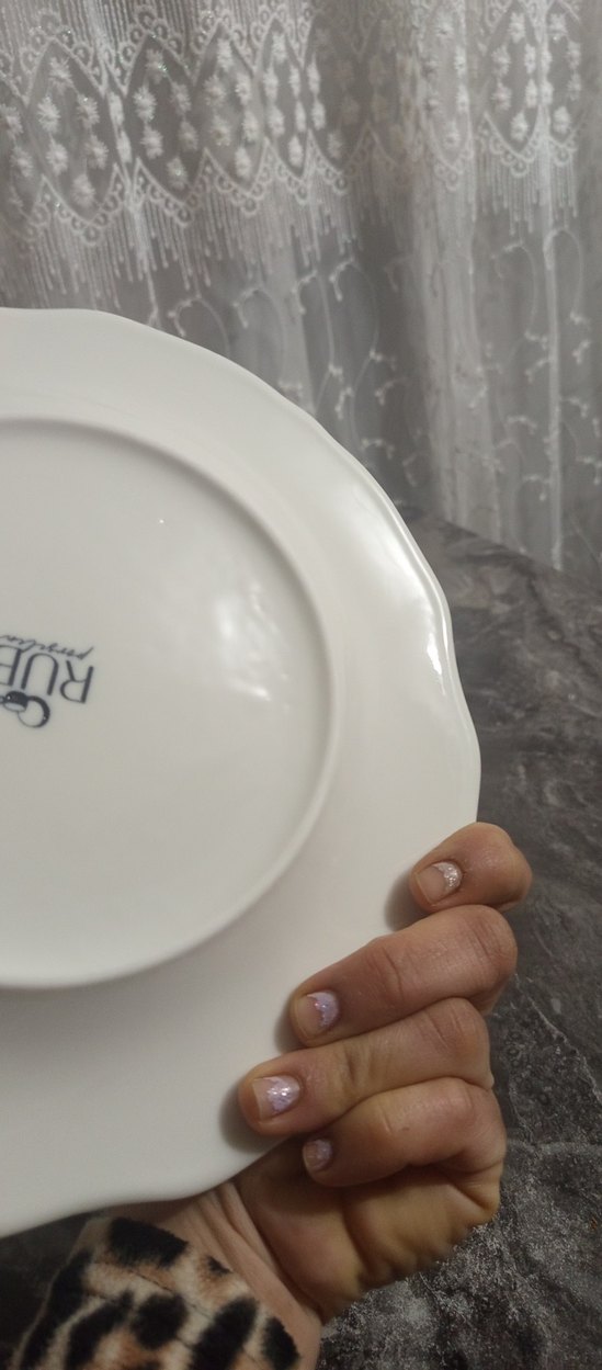 Mavi Çiçek Desenli Yuvarlak Tabak Seti 6lı - Görsel 2