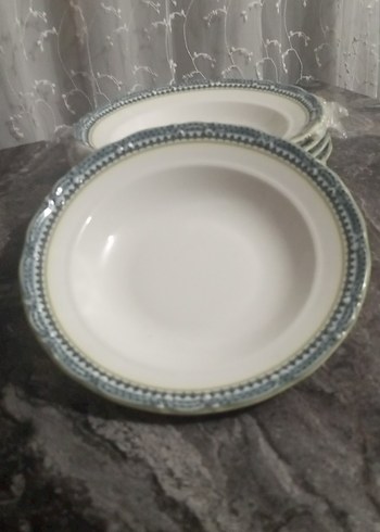 Mavi ve Gri Desenli Yemek Tabağı 6lı - Görsel 5