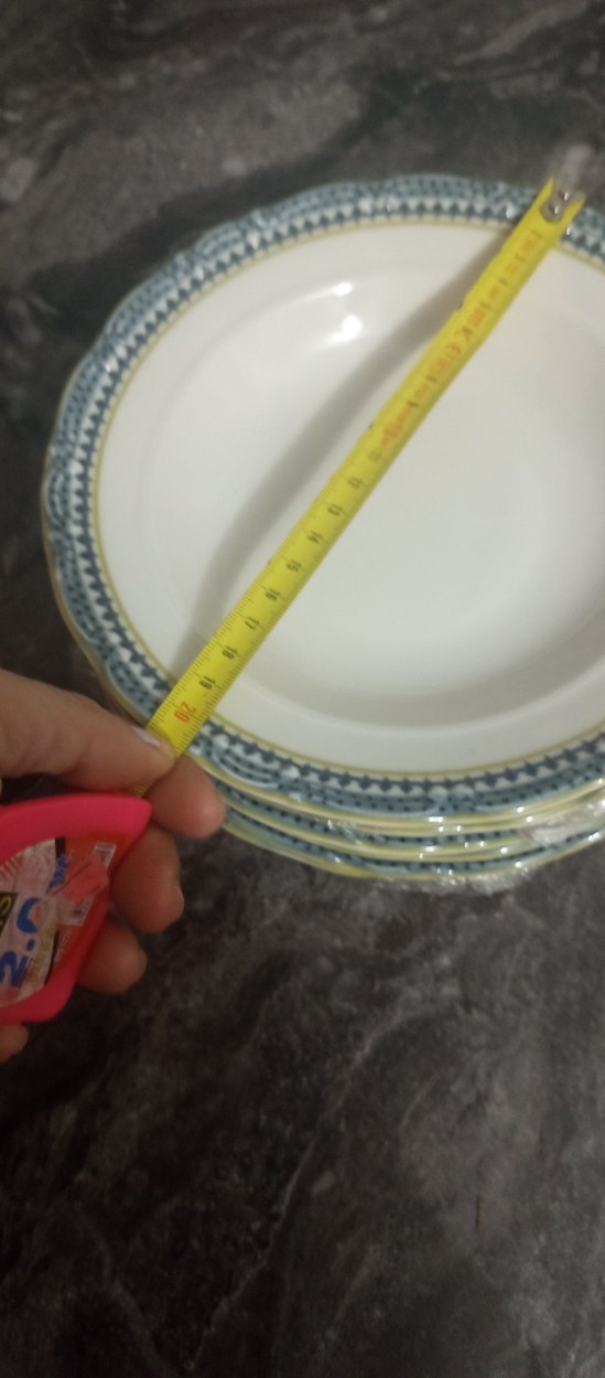 Mavi ve Gri Desenli Yemek Tabağı 6lı - Görsel 2