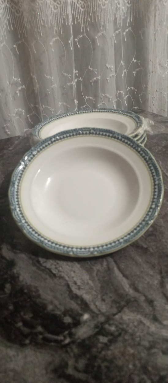 Mavi ve Gri Desenli Yemek Tabağı 6lı - Görsel 5