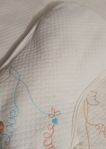 Nakışlı Bebek Battaniyesi, Beyaz, Pastel Tonlar - Görsel 8