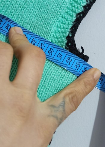 Nakışlı Turkuaz Kız Triko Yelek - Görsel 7