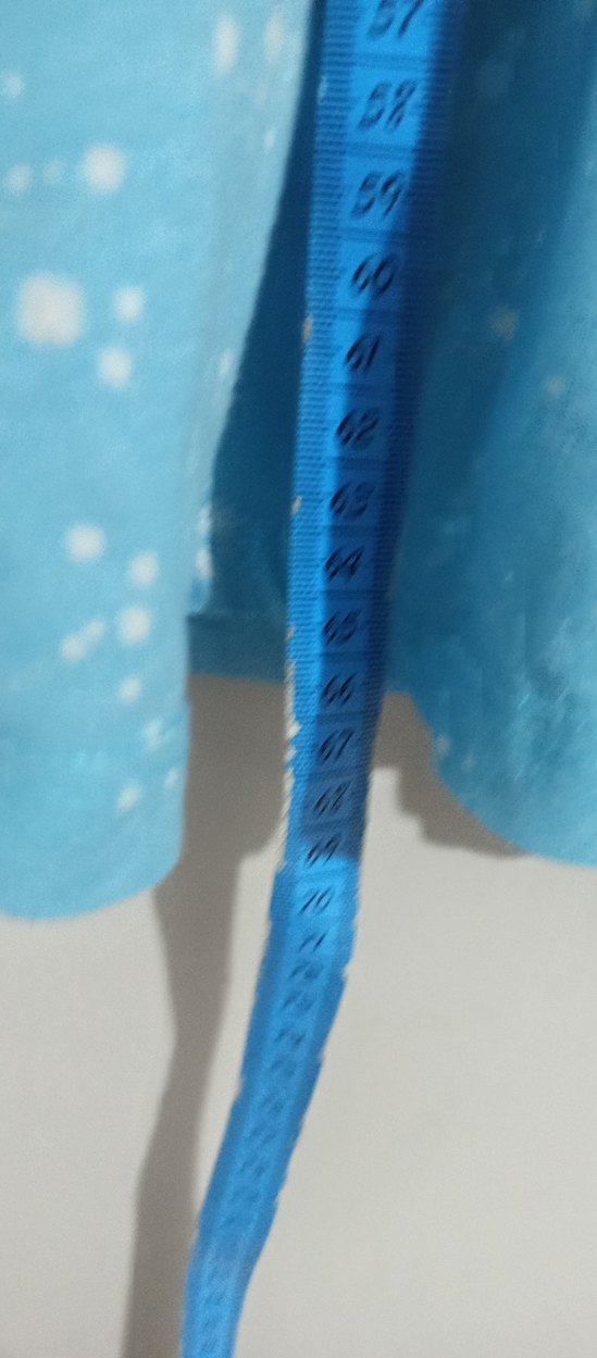 Kolsuz Mavi Baskılı Kız Elbisesi - Görsel 4