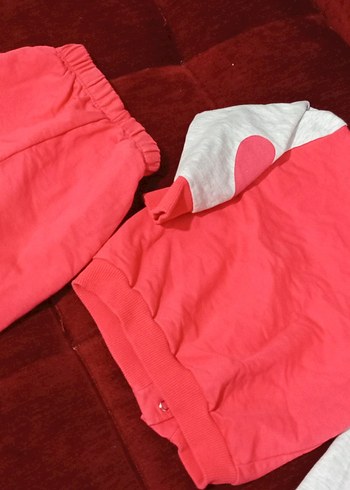 Kırmızı Uzun Kollu Çocuk Eşofman Takımı - Görsel 2