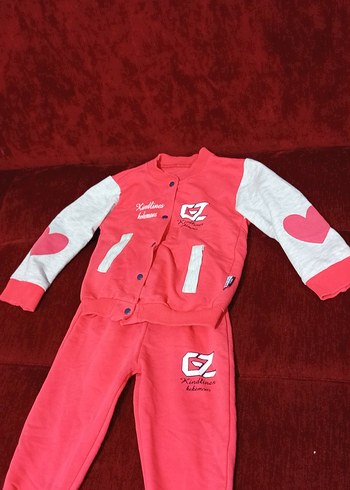 Kırmızı Uzun Kollu Çocuk Eşofman Takımı - Görsel 6