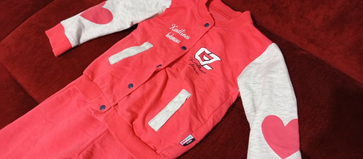 Kırmızı Uzun Kollu Çocuk Eşofman Takımı - Görsel 5