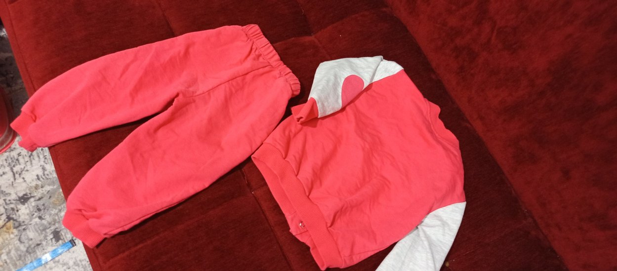 Kırmızı Uzun Kollu Çocuk Eşofman Takımı - Görsel 2