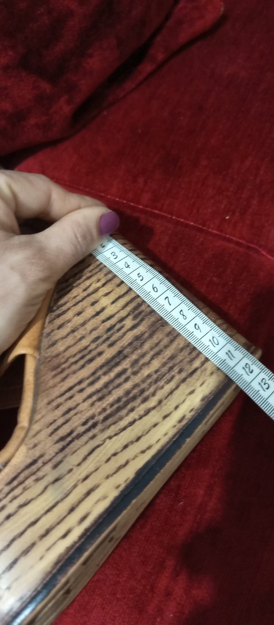 Bej Deri Bohem Tarzı Dolgu Topuklu Kadın Ayakkabı - Görsel 5