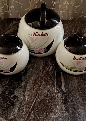 Beyaz Seramik Mutfak Saklama Kavanozları - Görsel 3