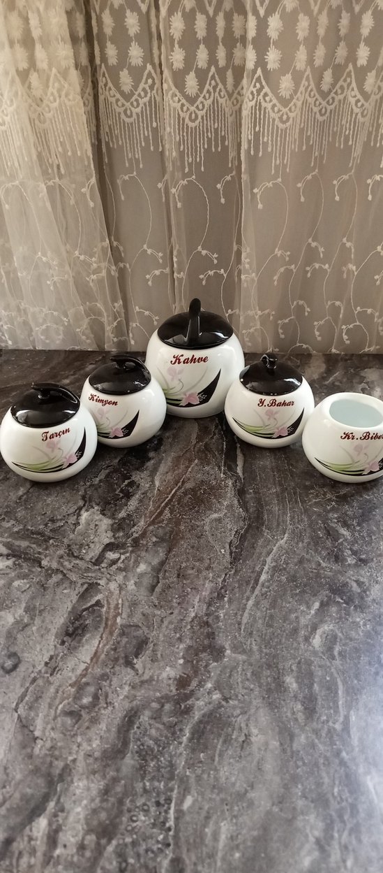 Beyaz Seramik Mutfak Saklama Kavanozları - Görsel 2