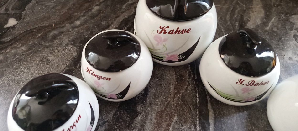 Beyaz Seramik Mutfak Saklama Kavanozları - Görsel 5