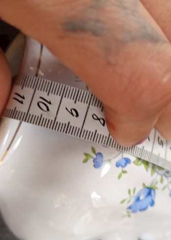 Beyaz Porselen Çiçek Desenli Demlik ve Sütlük - Görsel 7