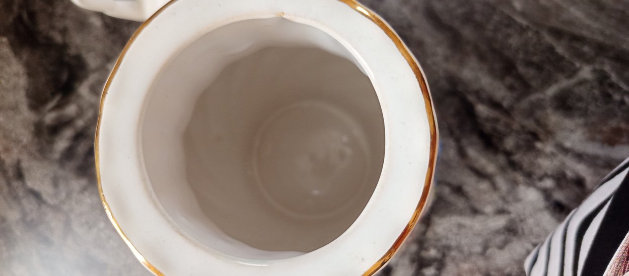 Beyaz Porselen Çiçek Desenli Demlik ve Sütlük - Görsel 5