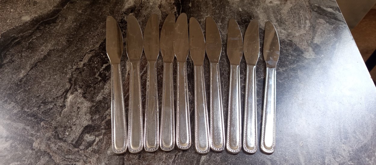 Parlak Bej Bıçak Seti - Görsel 2