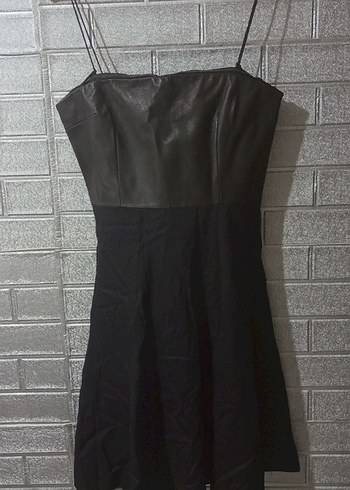 m Beden siyah Renk Siyah Straplez Gotik Midi Elbise