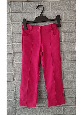 Kız Çocuk Pembe Dar Kesim Pantolon
