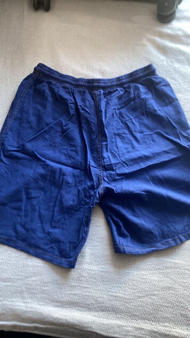 Düğmeli Mavi Midi Keten Şort - Görsel 3