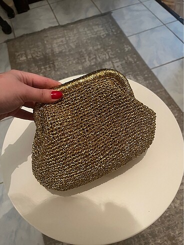 Diğer El örgüsü metalik clutch çanta