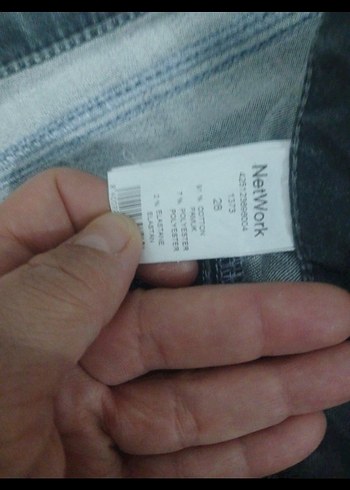 Gri Kadın Denim Pantolon Tokalı Midi Boy - Görsel 4