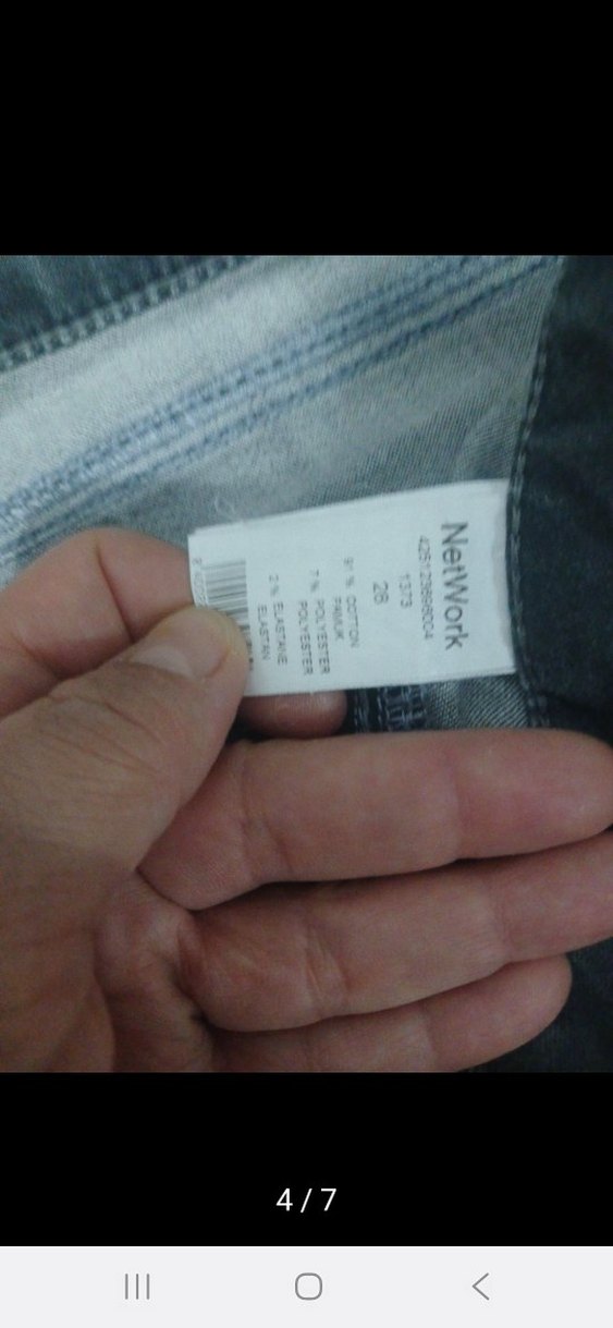 Gri Kadın Denim Pantolon Tokalı Midi Boy - Görsel 4