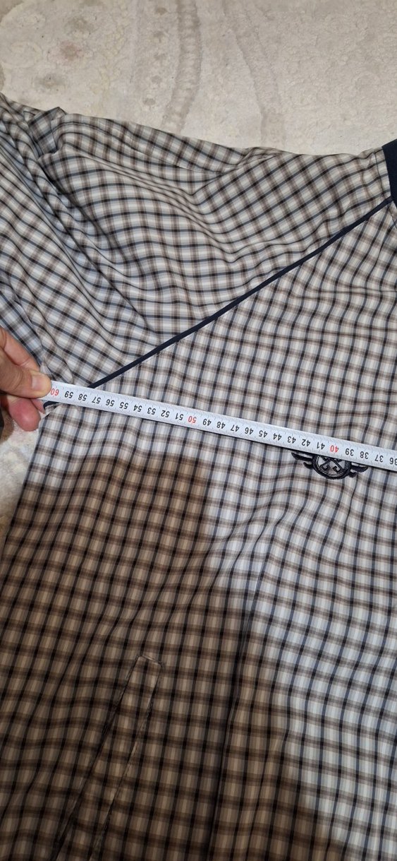 Erkek Gri Kareli Düğmeli Uzun Kollu mevsimlik mont damat tween - Görsel 2