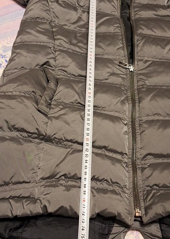 Gri Kapüşonlu Fermuarlı Kadın Mont - Görsel 5