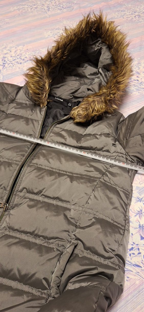 Gri Kapüşonlu Fermuarlı Kadın Mont - Görsel 4