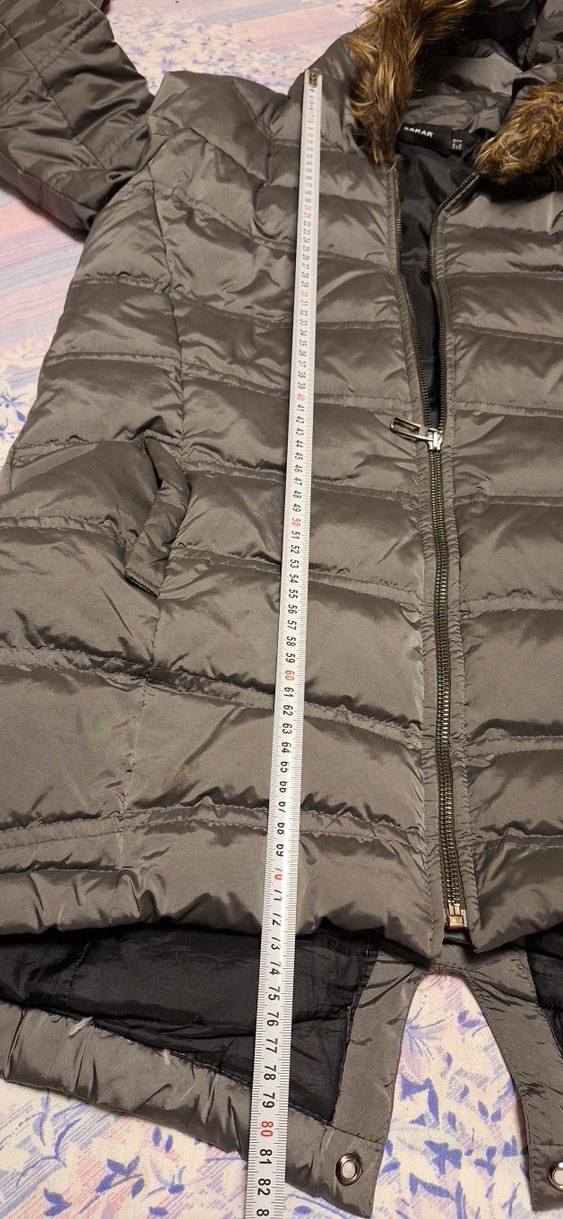 Gri Kapüşonlu Fermuarlı Kadın Mont - Görsel 5