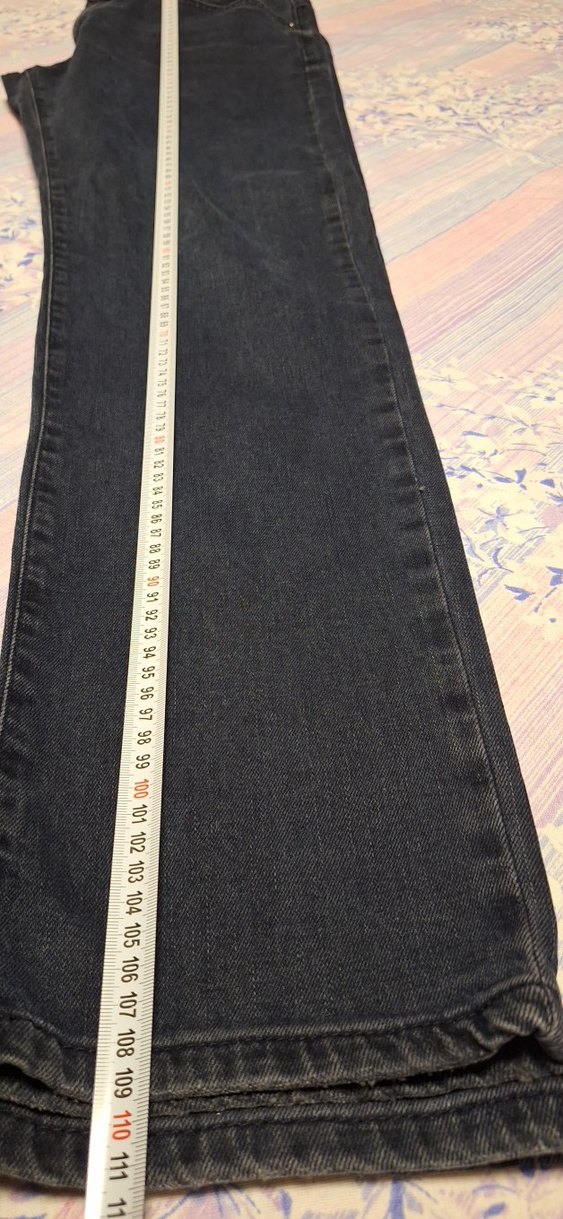 Gri Kadın Kot Pantolon, Normal Boy, Kemer Tokalı - Görsel 2