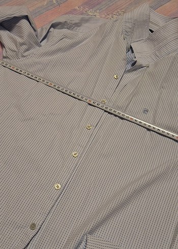 Gri Erkek Düğmeli Uzun Kollu Gömlek - Görsel 4