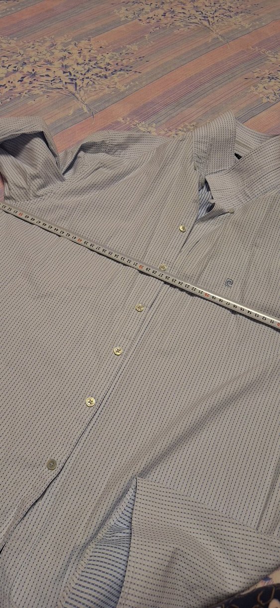 Gri Erkek Düğmeli Uzun Kollu Gömlek - Görsel 4