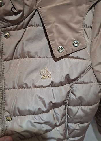 Düğmeli Bej Midi Kadın Mont - Görsel 3