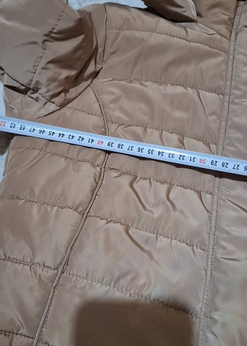 Düğmeli Bej Midi Kadın Mont - Görsel 6