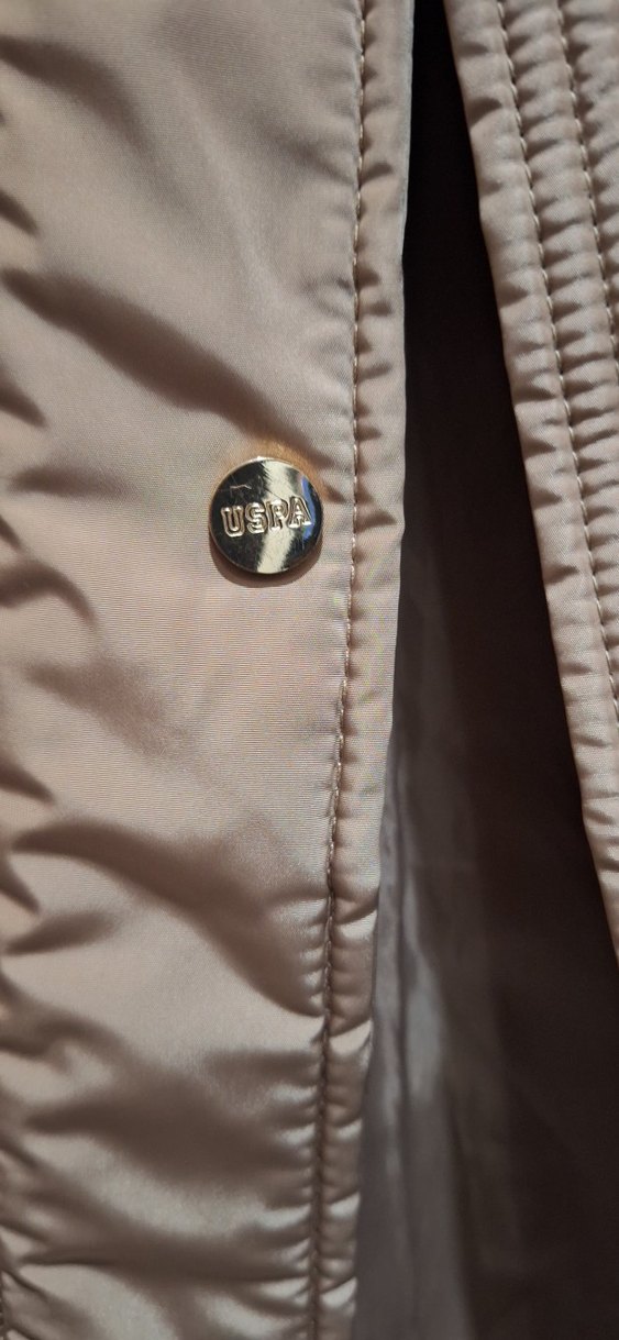 Düğmeli Bej Midi Kadın Mont - Görsel 4