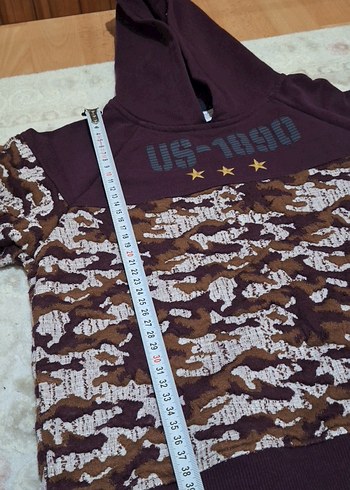 Kapüşonlu Kamuflaj Desenli Erkek Sweatshirt - Görsel 6